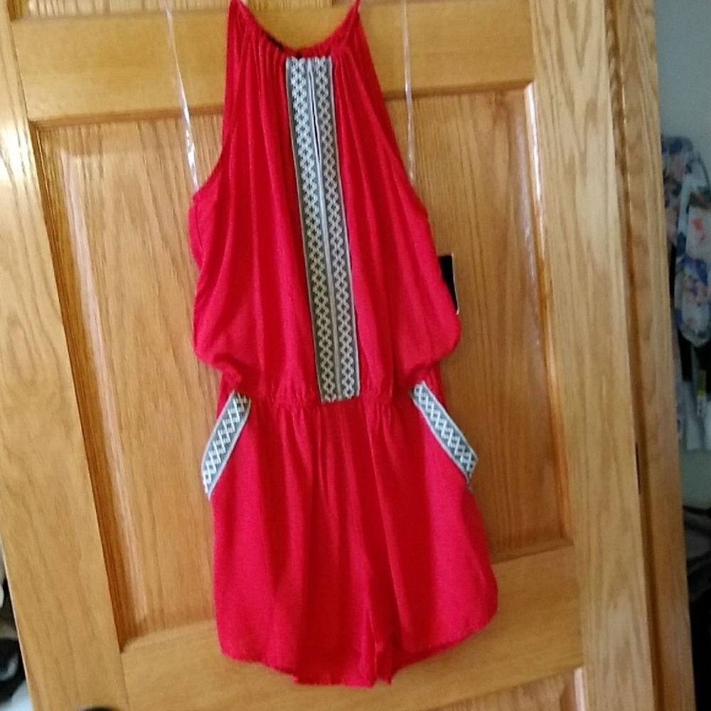 New I.N. Red romper